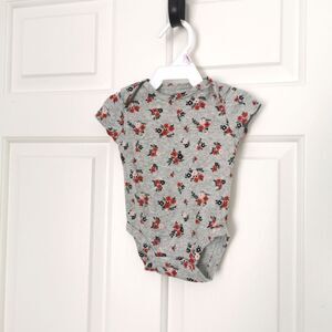 3/$12 Carter's floral short sleeve onesie size 3 m